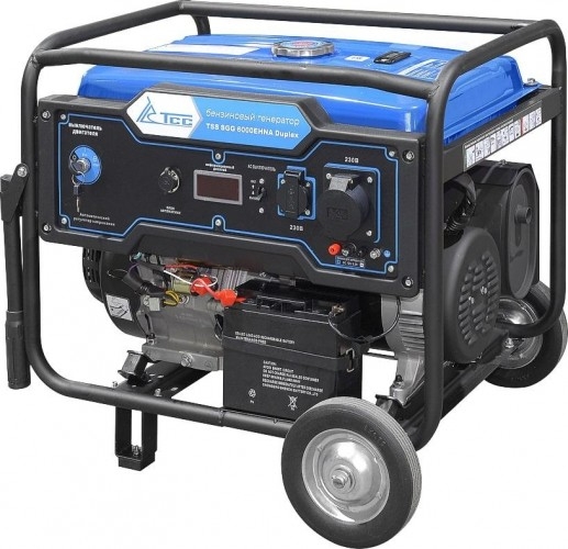 Генератор бензиновый ТСС SGG 6000EHNA Duplex 160012, 6 кВт, Синий детальное изображение - 1
