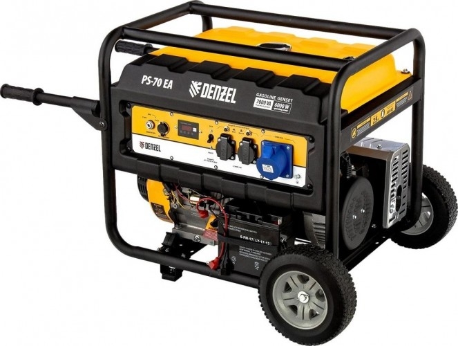 Генератор бензиновый Denzel PS 70 EA 946894, 6 кВт, Желтый детальное изображение - 4
