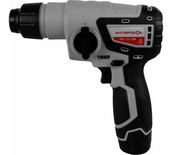 Бесщеточный аккумуляторный перфоратор Интерскол ПА-12/12В Li-ion АПИ-Т (картон, 2 аккум. 2,0Ач, ЗУ) 648.2.2.70, 1,2 Дж, 0-4250 уд/мин детальное изображение - 1