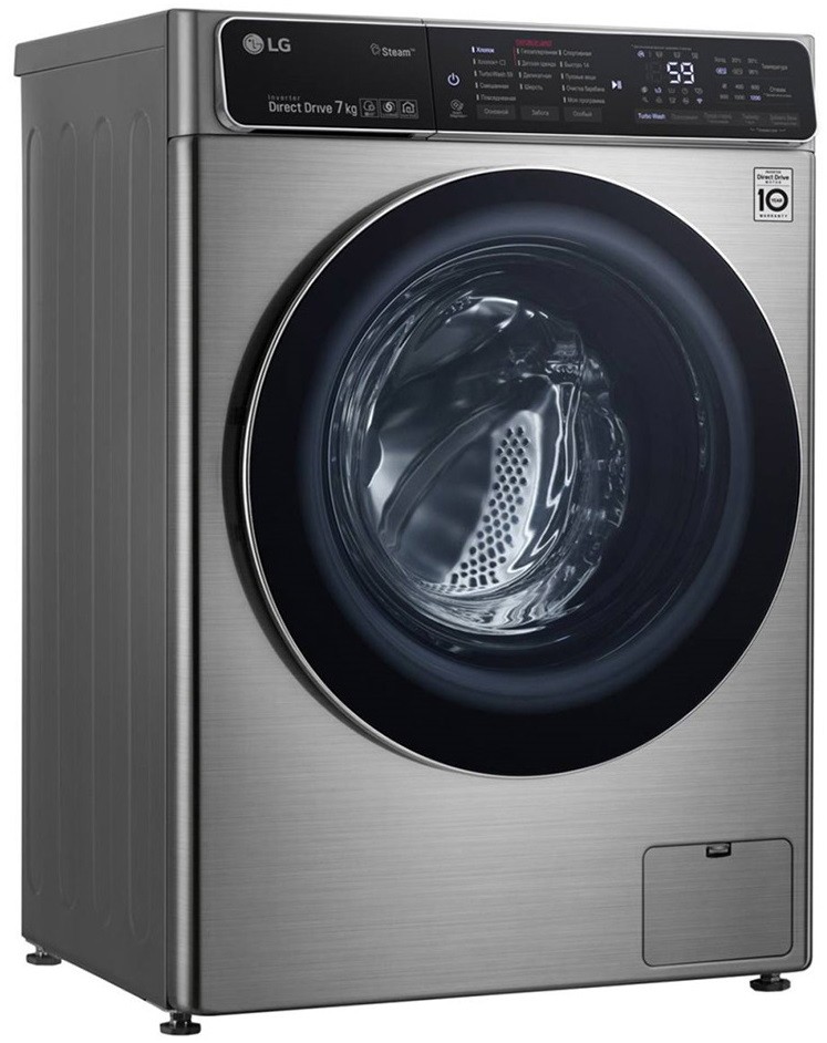 Стиральная машина LG AI DD F2T9HS9S, Серебристый детальное изображение - 4