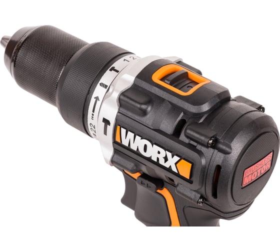 Ударная аккумуляторная дрель-шуруповерт WORX бесщеточная, ЗУ 2 А, кейс WX352, 20 В, 60 Нм, 2 А·ч детальное изображение - 4