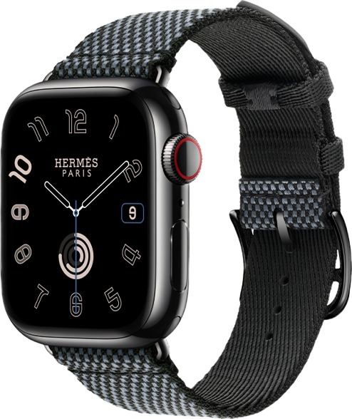Смарт-часы Apple Watch Hermes Series 9 Denim/Noir, 41 мм, Синий, Toile H Single Tour детальное изображение - 1