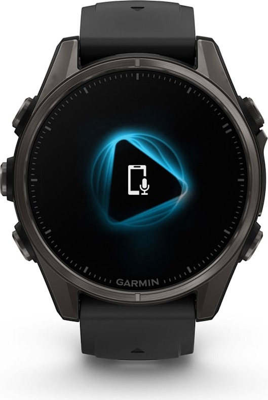 Смарт-часы Garmin Fenix 8 AMOLED Sapphire DLC, 43 мм, угольно-черный, пепельно-серый ремешок детальное изображение - 4