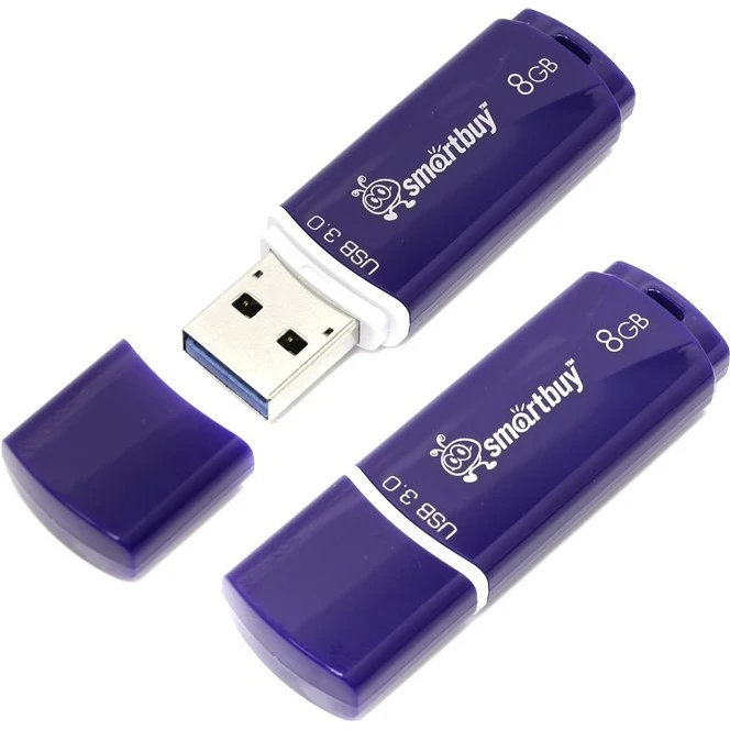 USB Flash накопитель SmartBuy Crown (SB8 ГБCRW-Bl) 8 ГБ, синий детальное изображение - 1