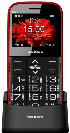 Мобильный телефон Texet TM-B227, 32 Мб, Черный, Dual mini-SIM детальное изображение - 1