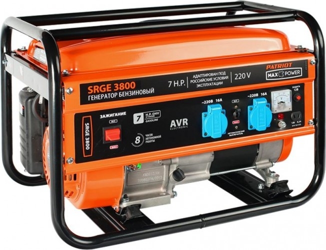 Генератор бензиновый PATRIOT MaxPower SRGE 3800 474103155, 2.8 кВт, Оранжевый детальное изображение - 1