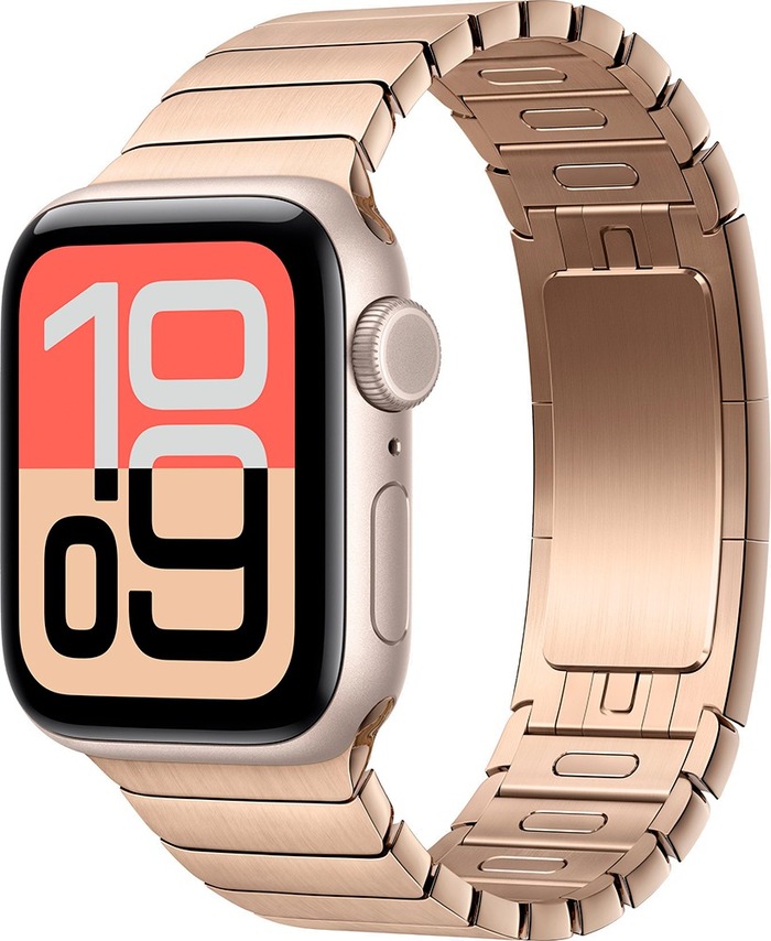 Умные часы Apple Watch SE 3 40 мм, GPS, Starlight Aluminium Case with Gold Link Bracelet, Сияющая звезда/Золотой №1