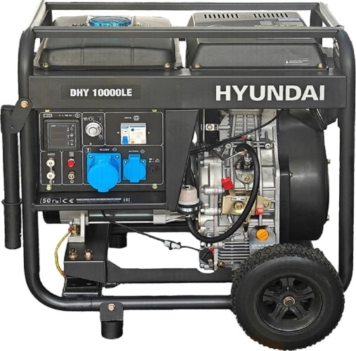 Генератор дизельный с воздушным охлаждением HYUNDAI DHY 10000LE, открытый, 8 кВт, Черный детальное изображение - 1