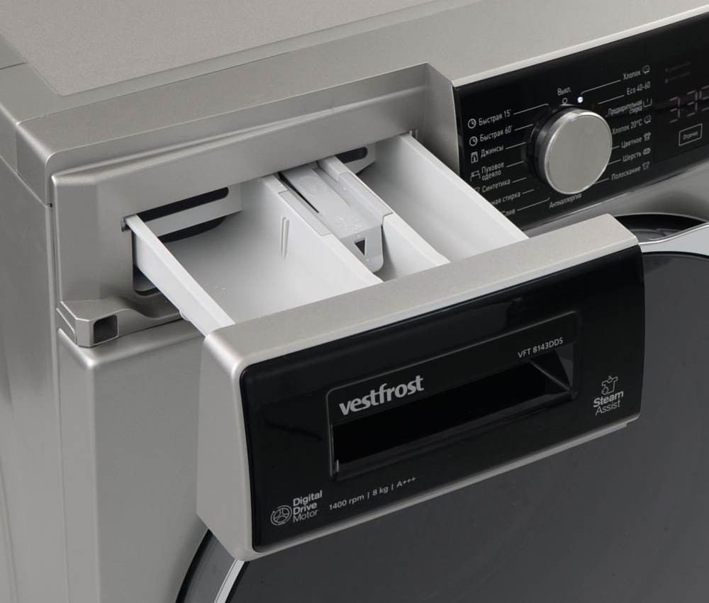 Стиральная машина Vestfrost VFT 8143DDS, Серебристый детальное изображение - 4