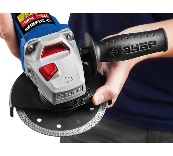 Угловая шлифмашина ЗУБР УШМ-П125-1400 ПСТ, 125 мм, 11000 об/мин, 1400 Вт детальное изображение - 4