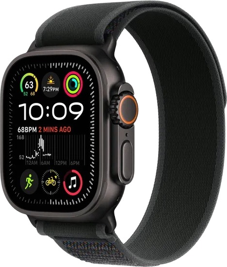 Умные часы Apple Watch Ultra 2 2024, 49 мм, Black Titanium Case with Black Trail Loop детальное изображение - 1