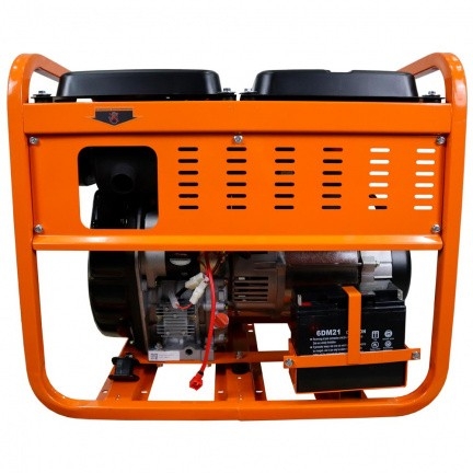 Генератор дизельный с воздушным охлаждением LIFAN DG9000E3A, открытый, 2.5 кВт, Оранжевый детальное изображение - 3