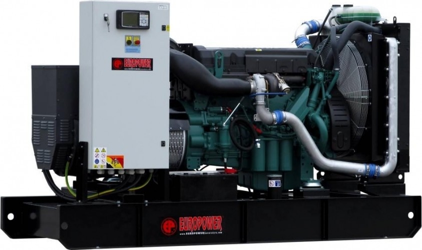 Генератор дизельный EUROPOWER EP 410 TDE 790241003, открытый, 328 кВт, Черный детальное изображение - 1