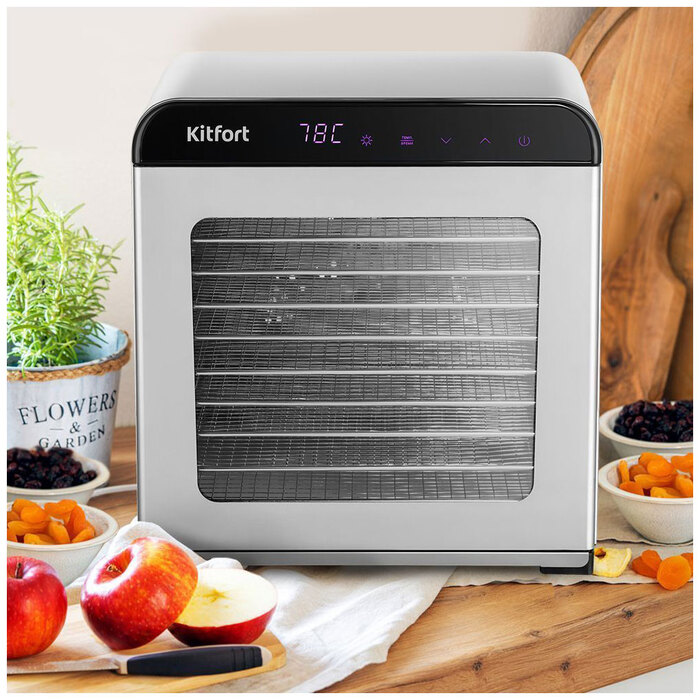 Сушилка для овощей Kitfort KT-1947, 800 Вт, Серебристый №2