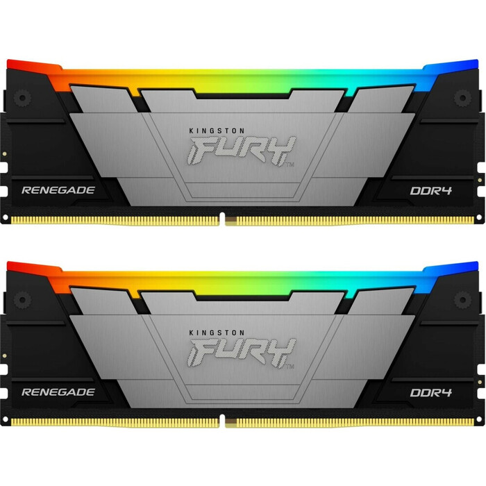 Оперативная память Kingston Fury Renegade RGB DDR4 4000MHz, KF440C19RB2AK2/16, 2x8 Гб KIT, 16 Гб №1