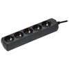 Сетевой удлинитель GENERICA WYP10-10-05-05-Z-K02-G, 5 м, Черный вариант - 1