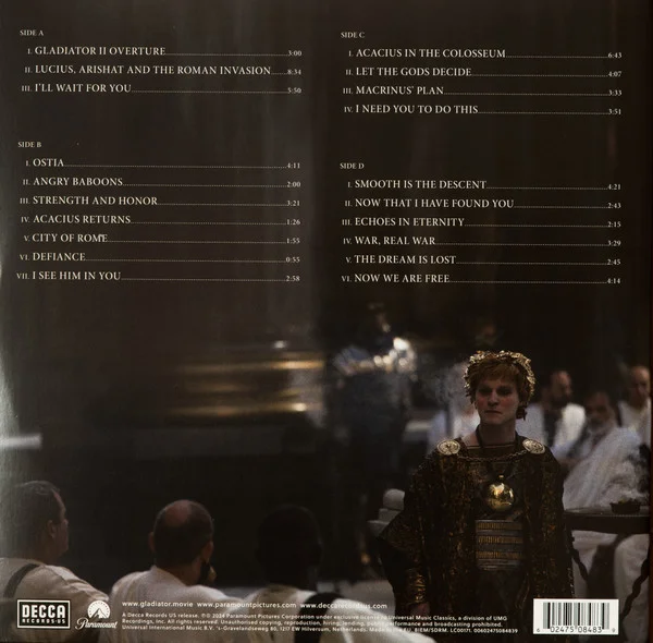 Виниловая пластинка Harry Gregson–Williams – Gladiator II (Music From The Motion Picture) 2LP детальное изображение - 2