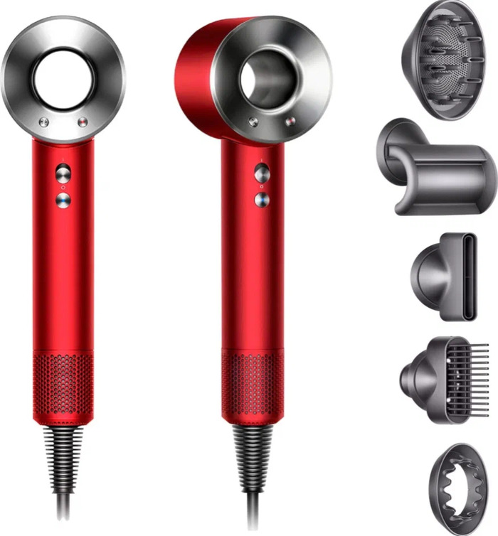 Фен Dyson Supersonic HD07 EU, Red/Nickel, Красный/Серебристый №4