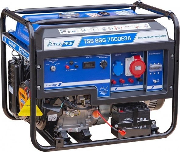 Генератор бензиновый ТСС SGG 7500E3A 021303, 7.5 кВт, Синий детальное изображение - 3