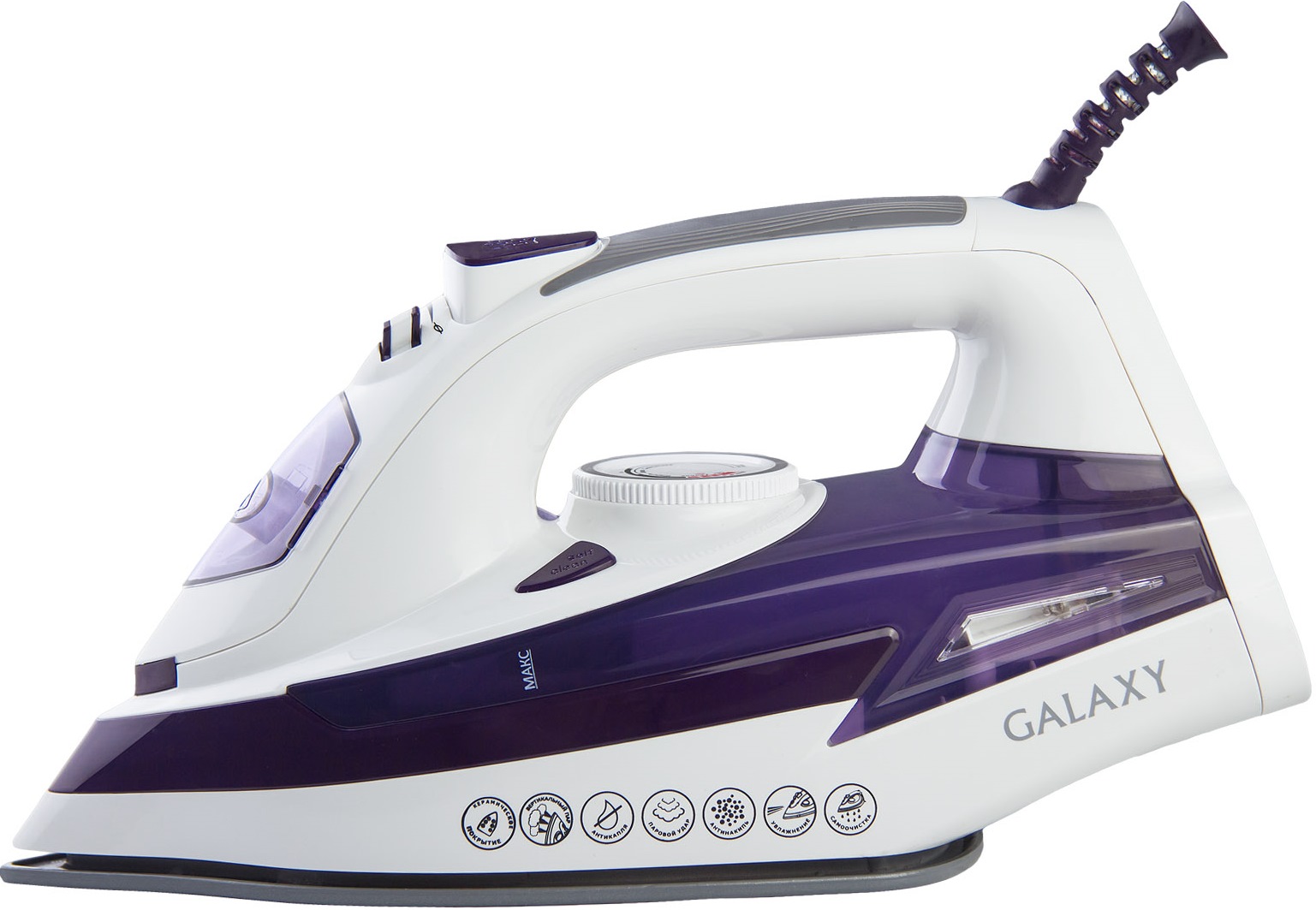 Утюг Galaxy GL 6106, Фиолетовый детальное изображение - 1