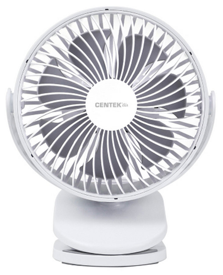 Вентилятор настольный аккумуляторный Centek CT-5045, 5 Вт, Белый детальное изображение - 1
