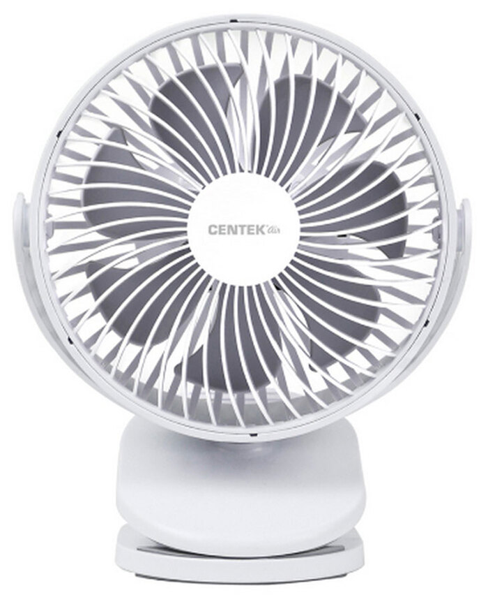 Вентилятор настольный аккумуляторный Centek CT-5045, 5 Вт, Белый №1