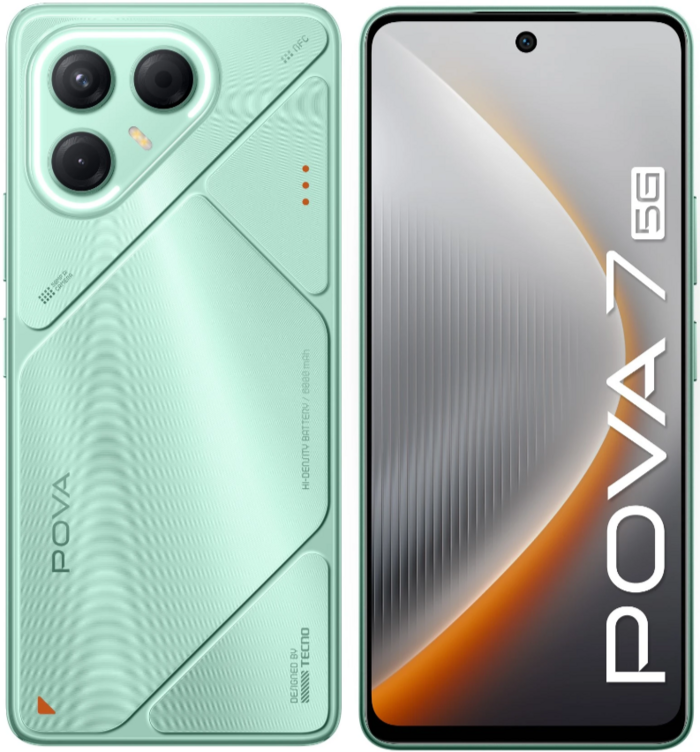 Смартфон Tecno POVA 7 8/256 Гб, Серебристый, Dual nano SIM №1