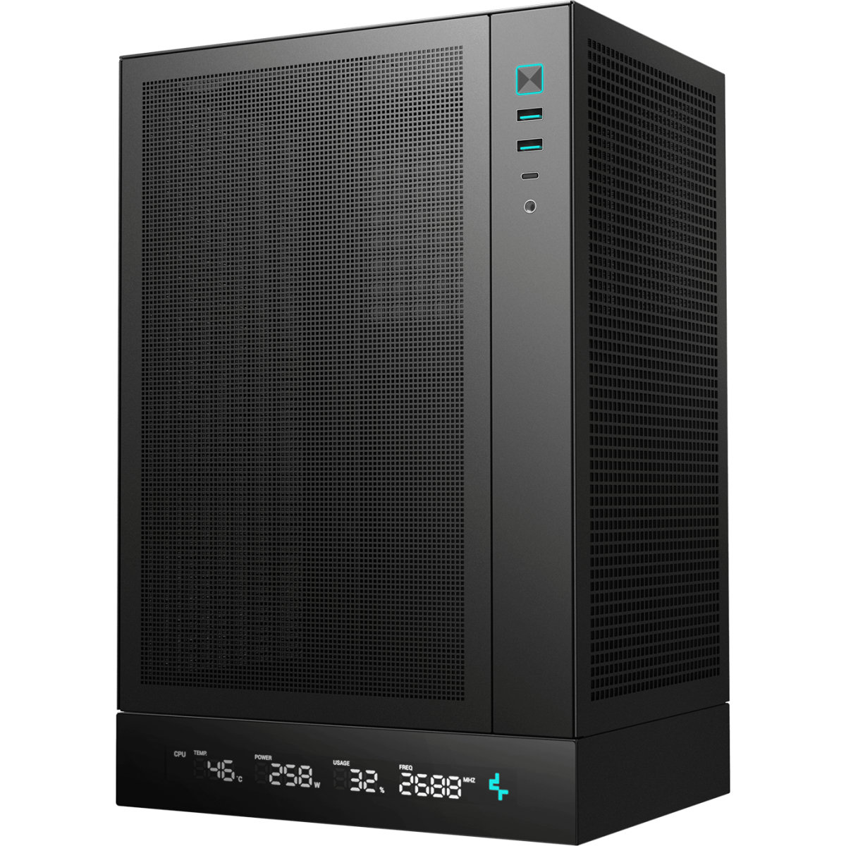 Корпус DeepCool CH170 DIGITAL, Черный детальное изображение - 3