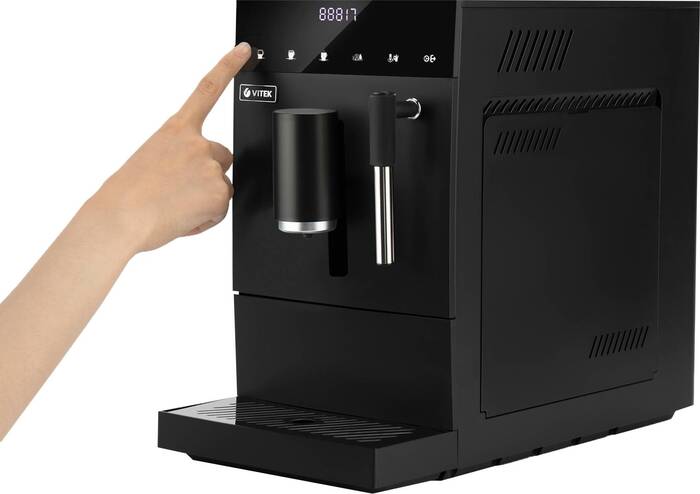 Кофемашина Vitek Metropolis VT-8701, Черный №6