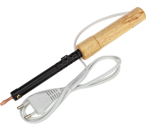 Паяльник REXANT ПД 220В  деревянная ручка ЭПСН 12-0240, 40 Вт детальное изображение - 1