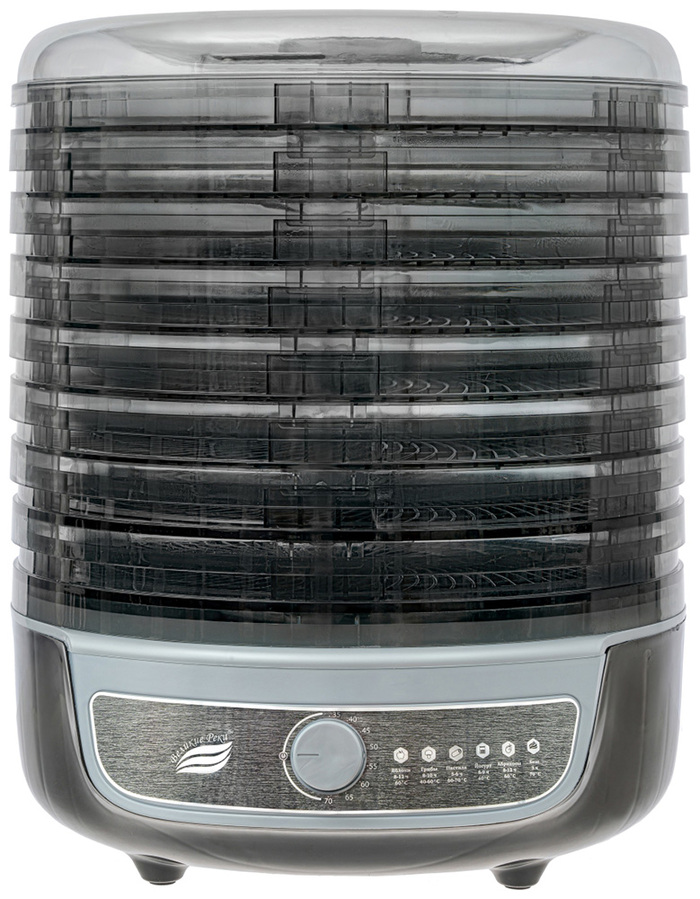 Сушилка для овощей 3 в 1 Великие реки Волга-10, 600 Вт, Черный/Серебристый №1