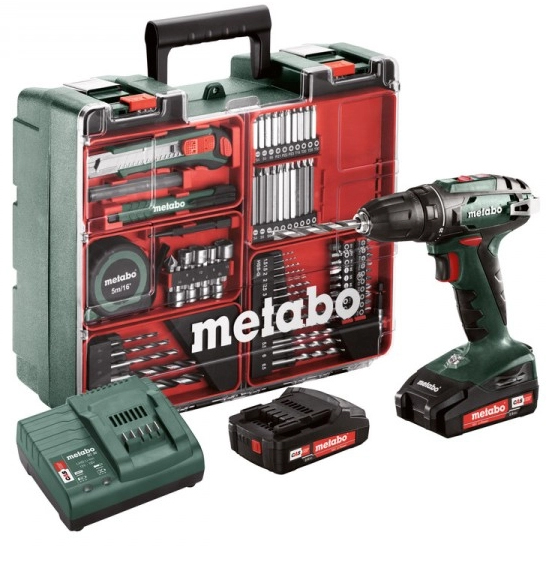 Аккумуляторная дрель-шуруповерт Metabo BS 18 Set 602207880, 18 В, 48 Нм, 2 А·ч детальное изображение - 1