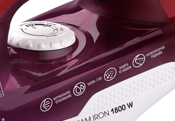 Утюг Centek CT-2347, Красный/Белый №4