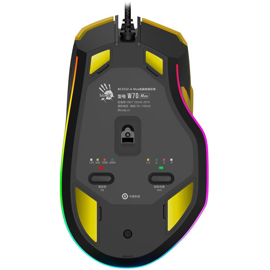 Мышь Bloody W70 Max Punk , Жёлтый, Черный детальное изображение - 9