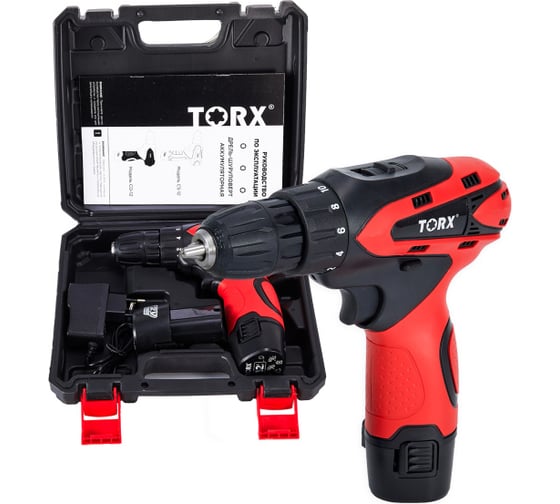 Аккумуляторная дрель-шуруповерт TORX CD-12C, 12 В, 25 Нм, 1,5 А·ч детальное изображение - 1