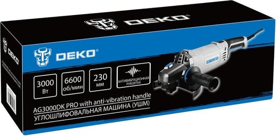 Углошлифовальная машина DEKO (УШМ) AG3000DK PRO 083-1032, 230 мм, 0-6600 об/мин, 3000 Вт детальное изображение - 4