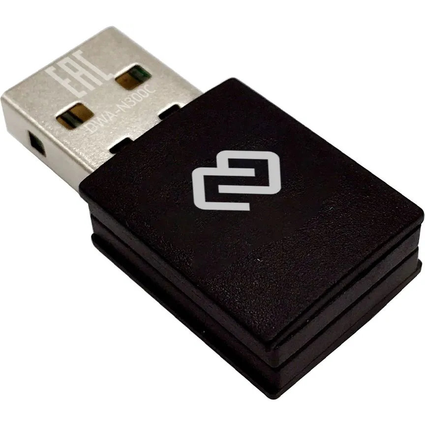 Wi-Fi адаптер Digma DWA-N300C, Wi-Fi 4, Черный детальное изображение - 1