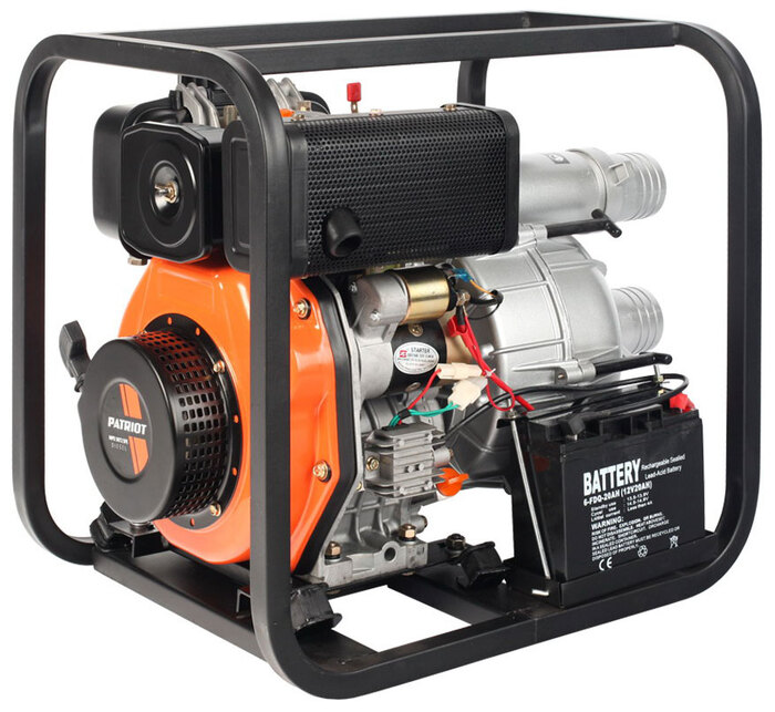 Насос Patriot MPD 3072 SFE, 1200 л/мин, 80 мм, напор 25 м, d=80 мм, 4190 Вт, Оранжевый №1