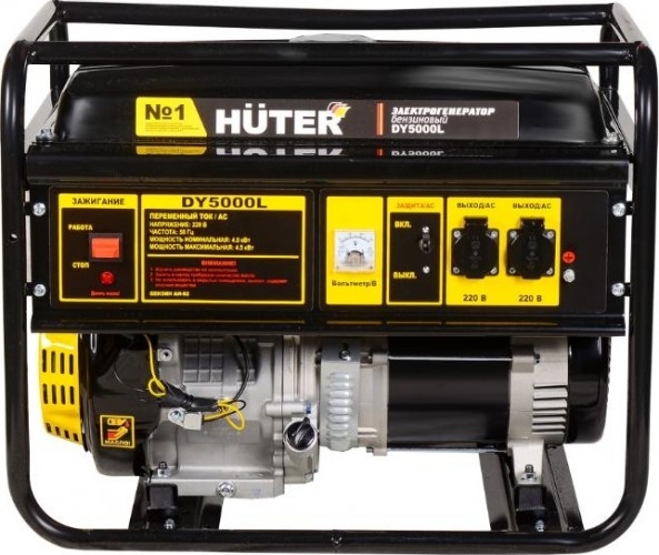 Генератор бензиновый HUTER DY5000L 64/1/5, 4 кВт, Черный детальное изображение - 2