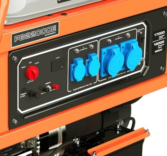 Генератор бензиновый ZONGSHEN PB 22000 E 1T90DF220, 17 кВт, Оранжевый детальное изображение - 2