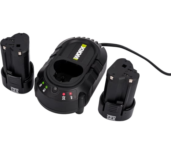 Дрель-шуруповерт WORX Professional аккумуляторный ударный бесщеточный, ЗУ, в кейсе WU131X, 12 В, 40 Нм, 2 А·ч детальное изображение - 8