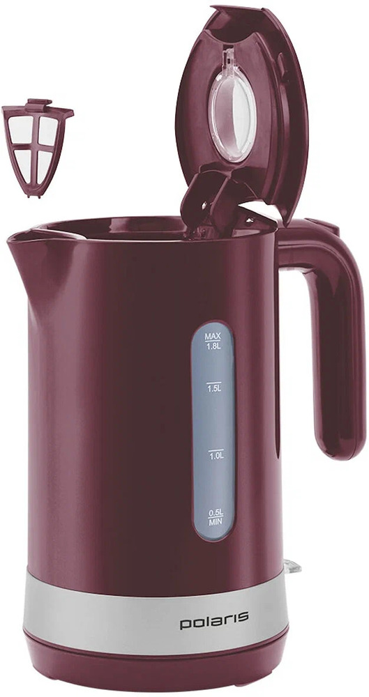 Электрочайник Polaris PWK 1803C, Бордовый №2