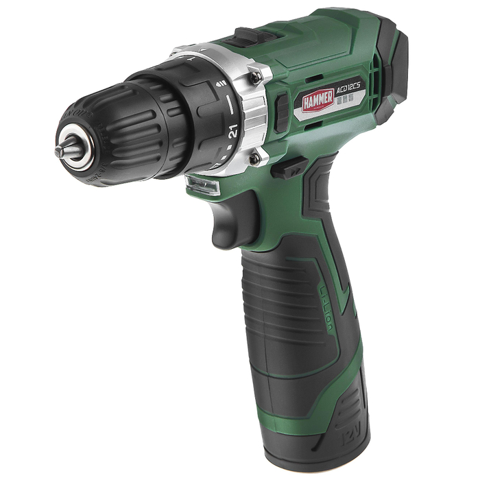 Аккумуляторная дрель-шуруповерт Hammer Flex ACD12CS 645151, 12 В, 26 Нм, 1,5 А·ч  №1