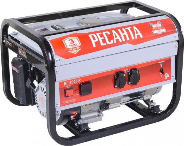 Генератор бензиновый Ресанта БГ 4000 Р 64/1/44, 3 кВт, Серый детальное изображение - 1