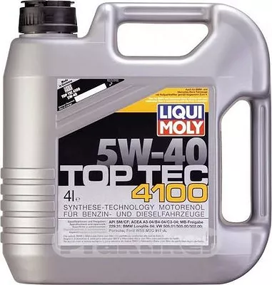 Моторное масло Liqui Moly Top Tec 5W-40 4100, 7547, 4 л  детальное изображение - 1