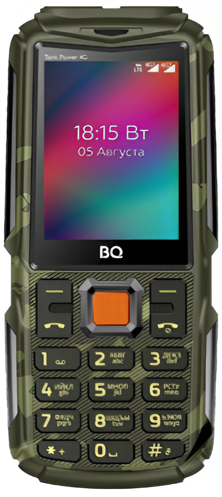 Мобильный телефон BQ 2410L Tank Power 4G, 256 Мб, Камуфляжный/Черный, Dual mini-SIM детальное изображение - 2