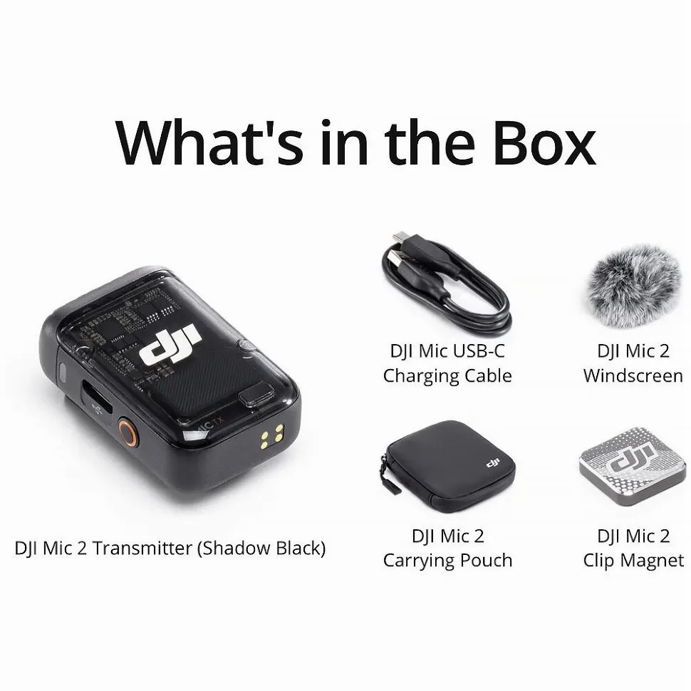 Радиосистема DJI Mic 2 (RX + 2TX), Черный детальное изображение - 3
