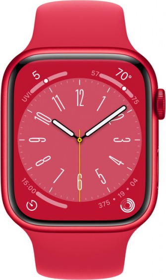 Смарт часы Apple Watch 8 Red Aluminum Case with Sport Band 45 мм, Красный детальное изображение - 2