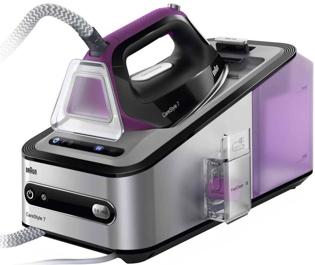 Утюг с парогенератором Braun CareStyle 7 IS 7144, Черный/Фиолетовый детальное изображение - 1