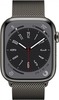 Умные часы Apple Watch Series 8 Black Stainless Steel, Black Milanese Loop 45 мм, Графит вариант - 2